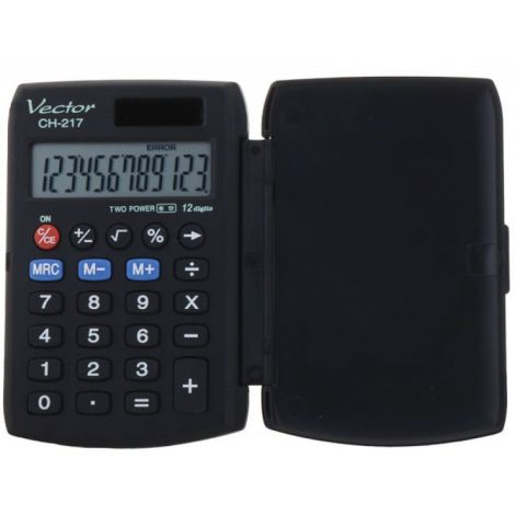 Kalkulator Vector kieszonkowy CH-217, 12-pozycyjny